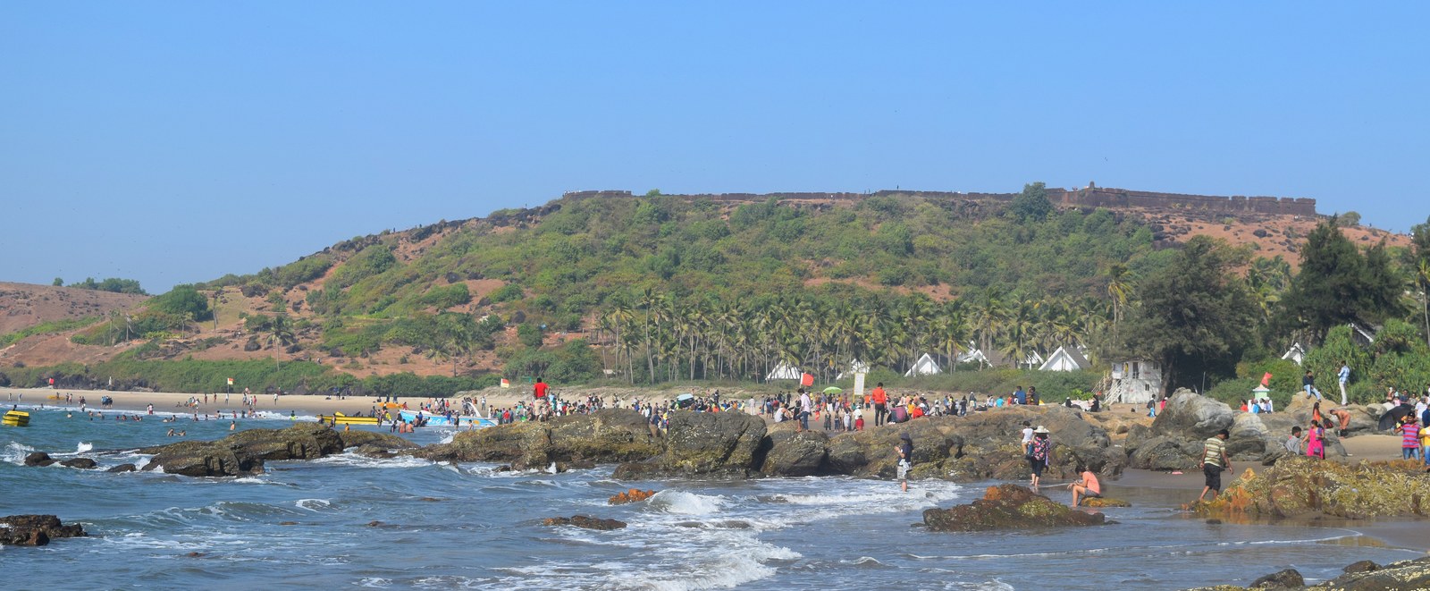 Taxi near Chapora Fort and Vagator coast Goa